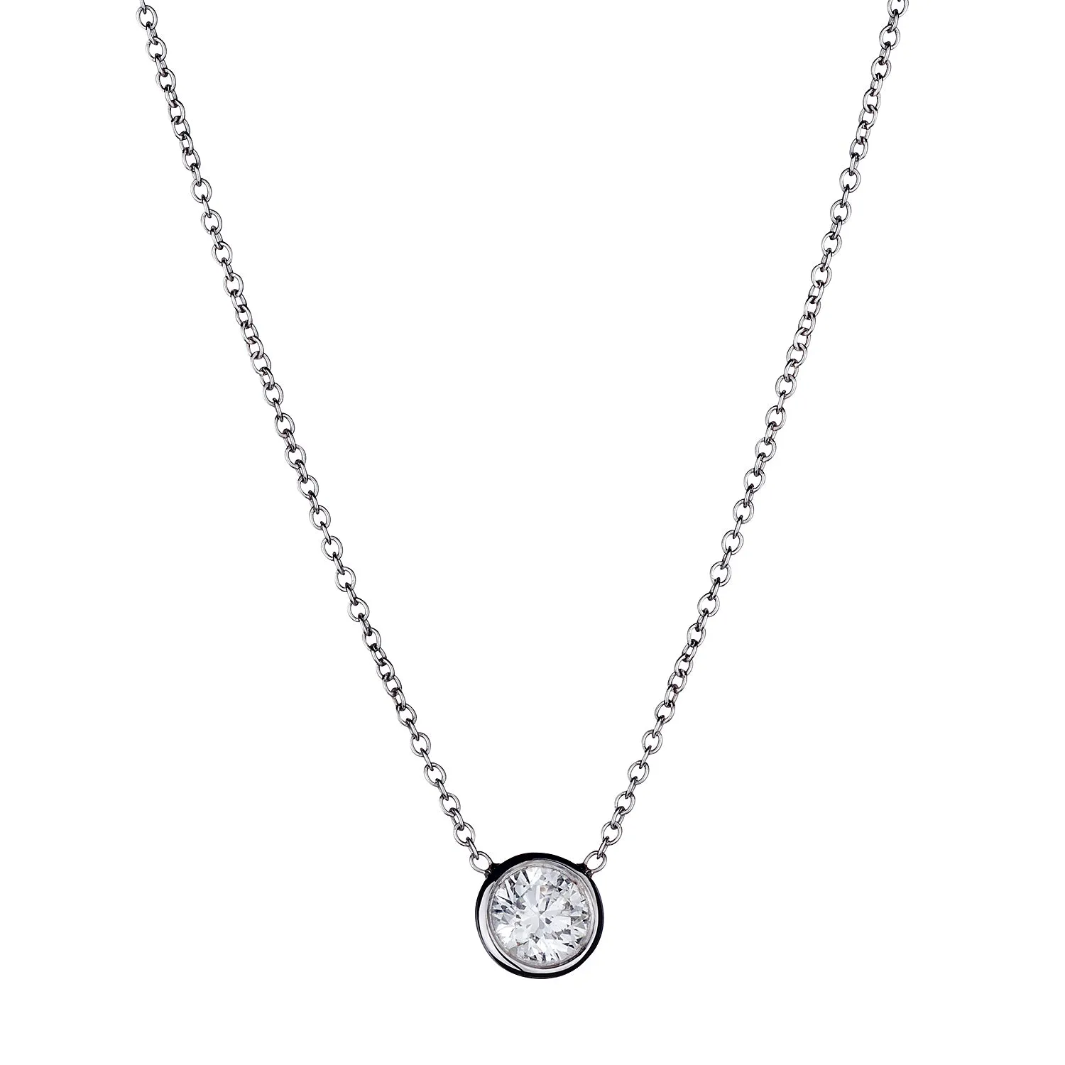 BEZEL SET DIAMOND NECKLACE