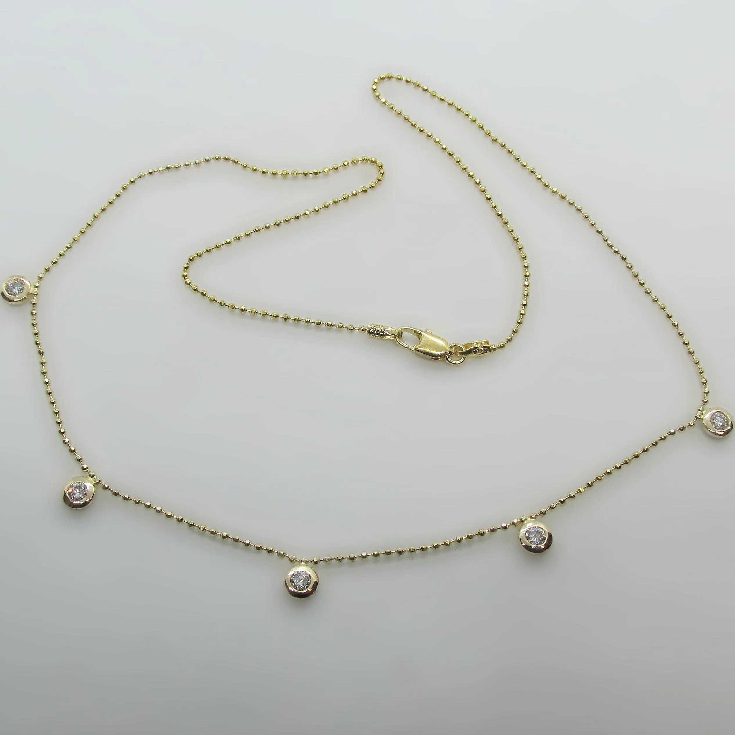 Bezel-Set Diamond Necklace