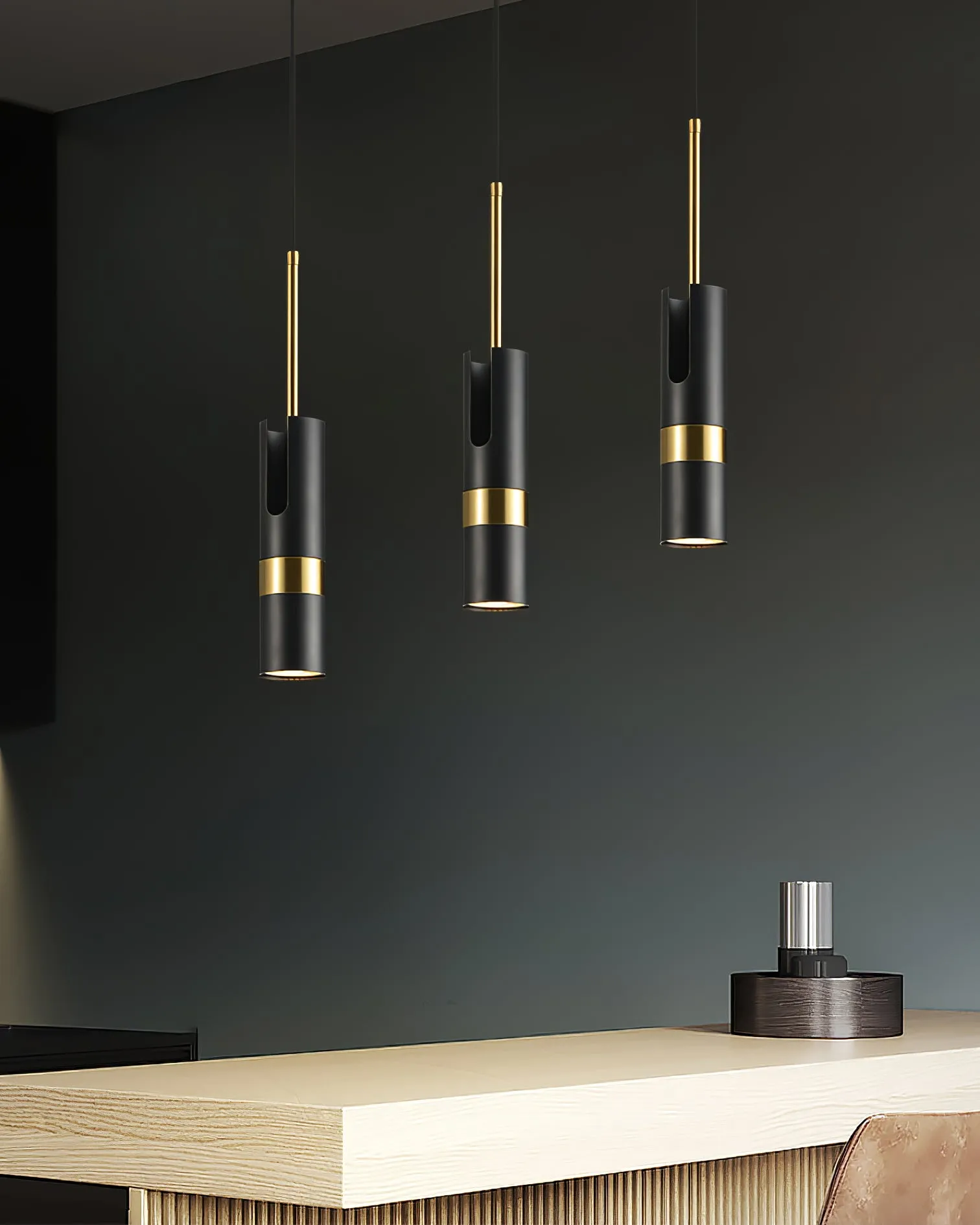 Black Track Pendant Lamp