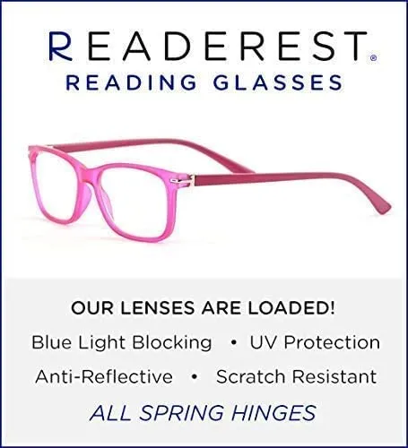 Blue-Light-Blocking-Reading-Glasses-Hot-Pink-Zero-Magnification-Computer-Glasses