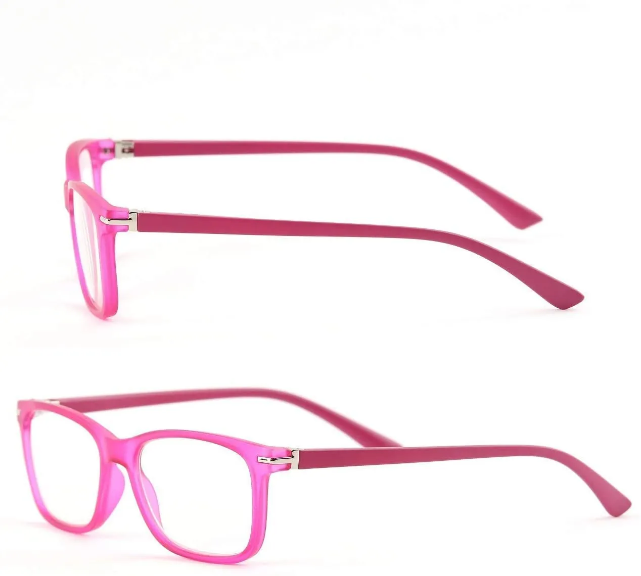 Blue-Light-Blocking-Reading-Glasses-Hot-Pink-Zero-Magnification-Computer-Glasses