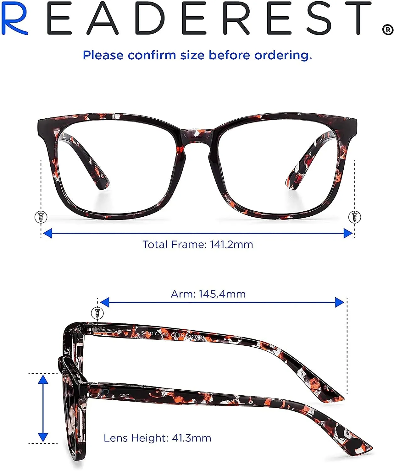 Blue-Light-Blocking-Reading-Glasses-Rose-Tortoise-3-25-Magnification-Computer-Glasses