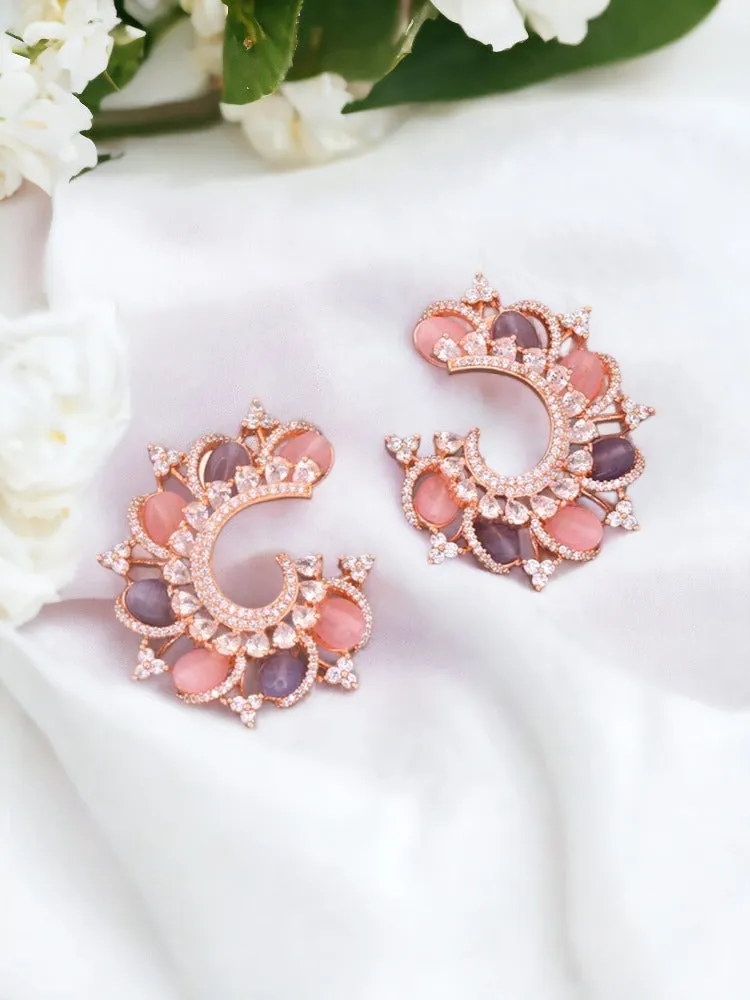 Blush Cronos Zirconia Studs