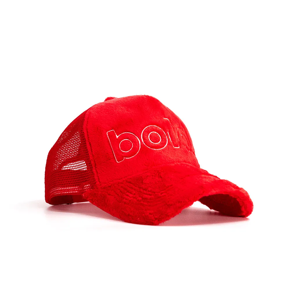 bold. Trucker Cap Red