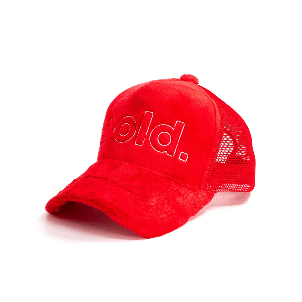 bold. Trucker Cap Red