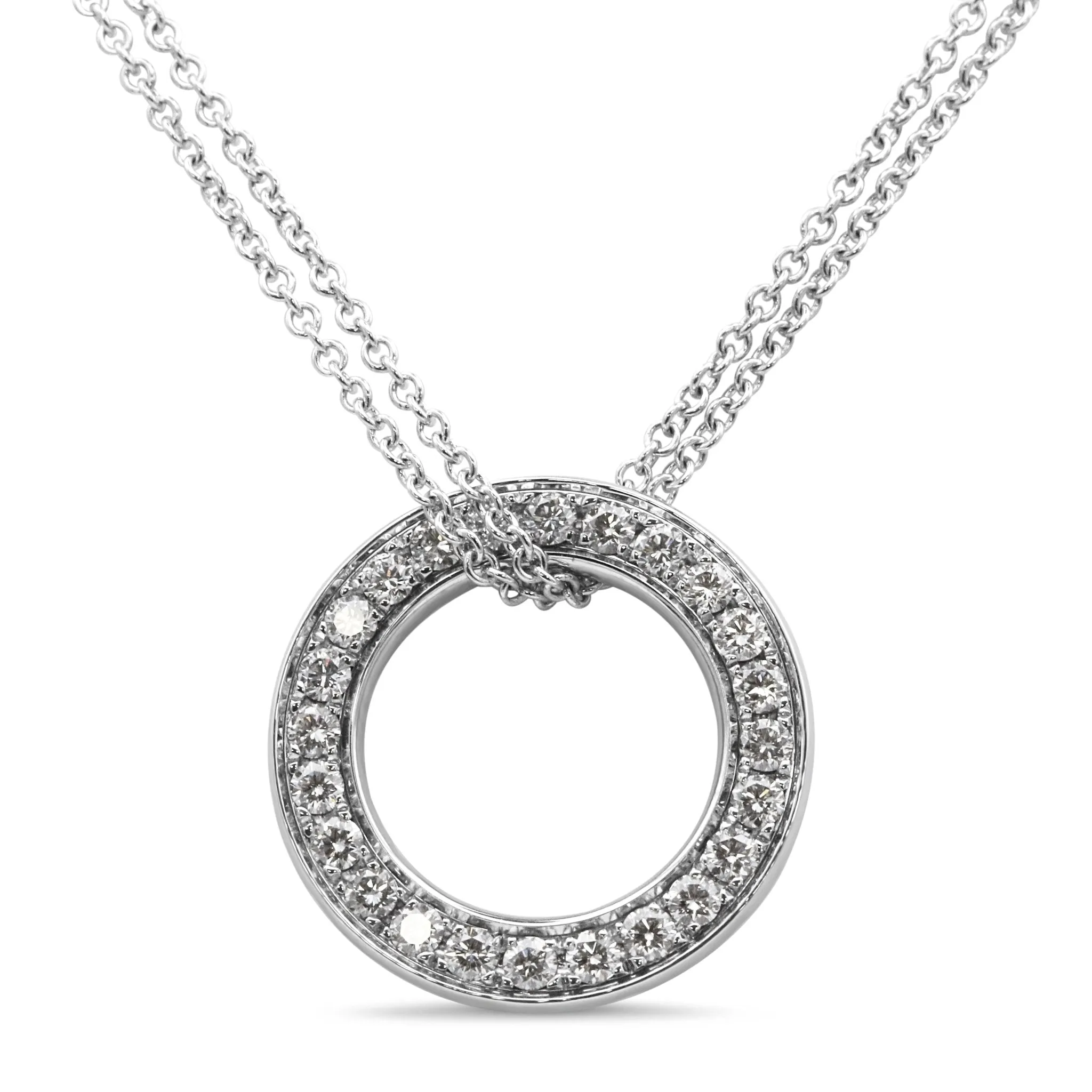 Boodles Roulette Diamond Pendant Necklace - 18ct White Gold