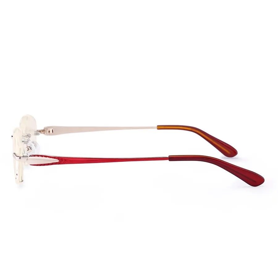 Brightzone Women's Rimless Square Alloy Reading Glasses S822