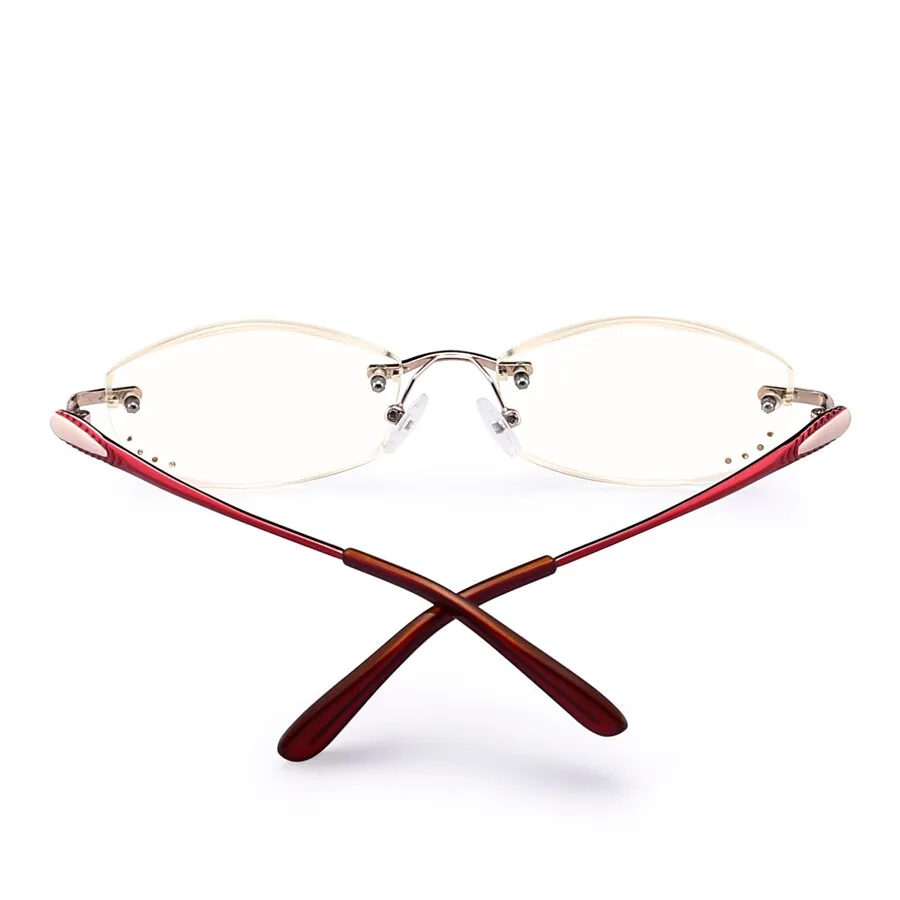 Brightzone Women's Rimless Square Alloy Reading Glasses S822