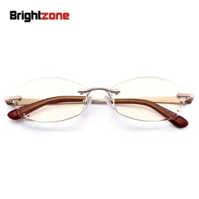 Brightzone Women's Rimless Square Alloy Reading Glasses S822