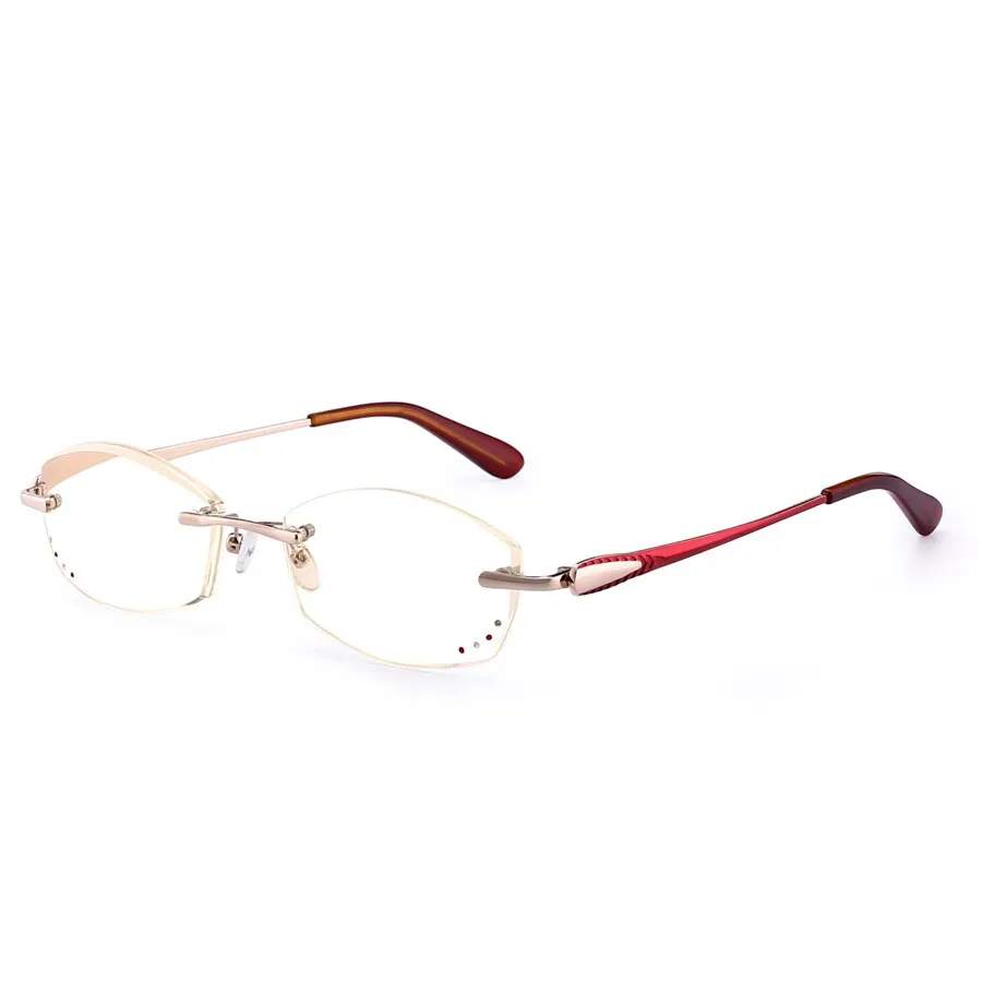 Brightzone Women's Rimless Square Alloy Reading Glasses S822