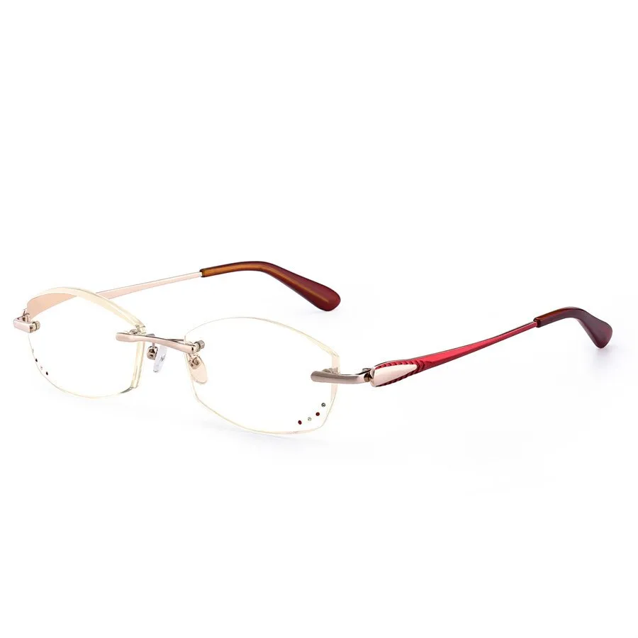 Brightzone Women's Rimless Square Alloy Reading Glasses S822