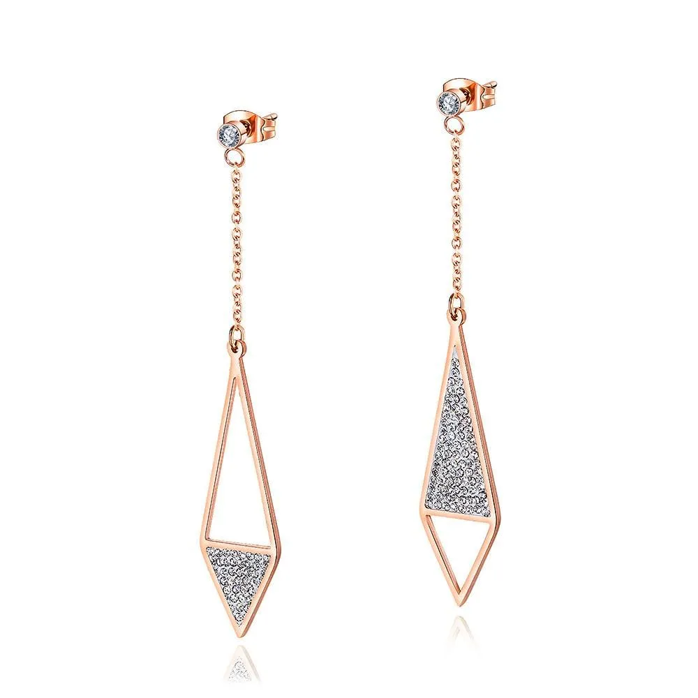 Bullion Gold Zircon Mismatch Earrings