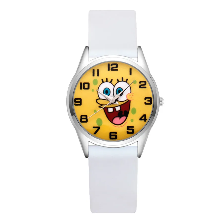 Cartoon Pretty Style Children's Women's Students Girls Boys Quartz Leather Silicone Strap Wrist Watches