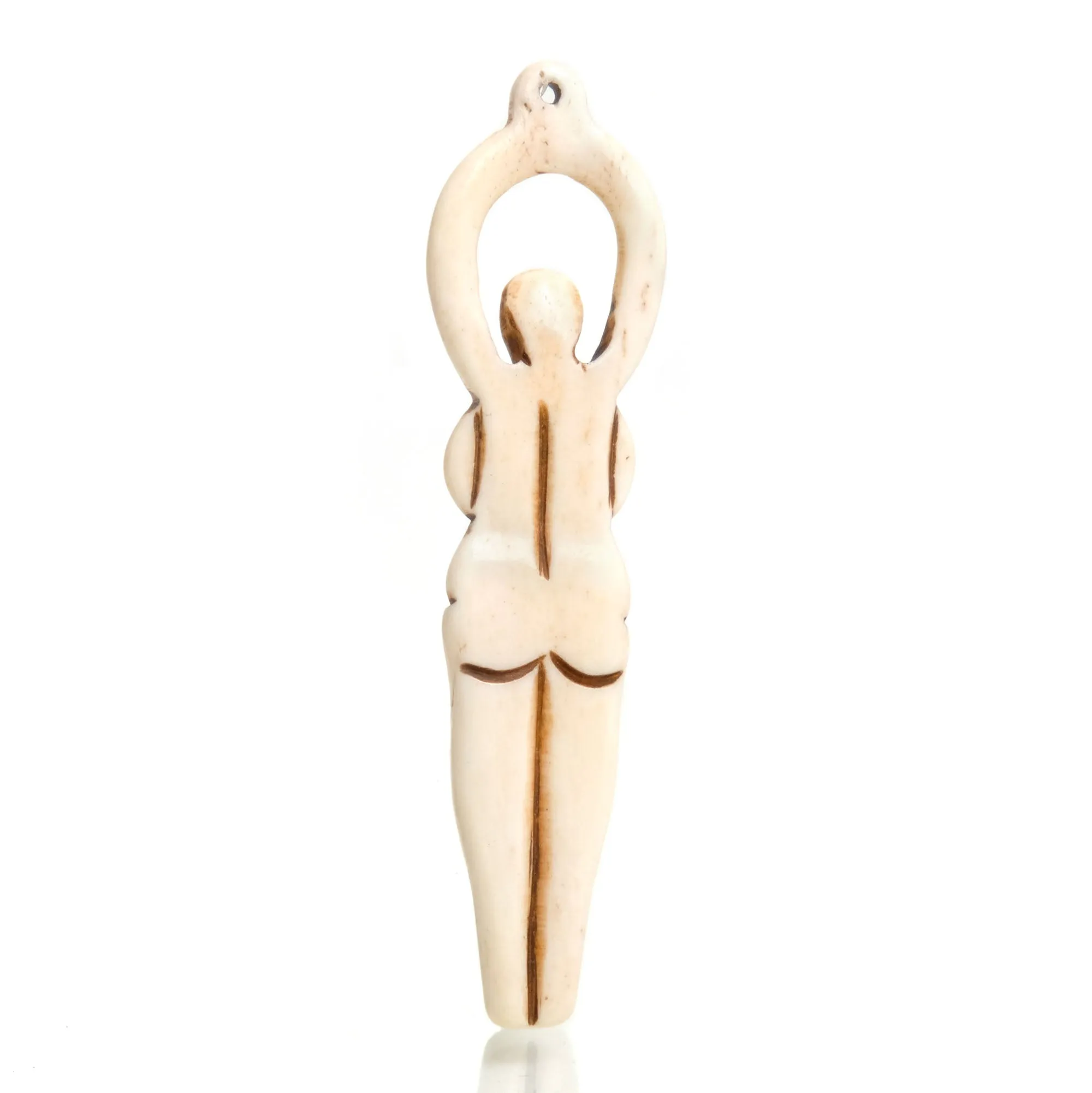 Carved Goddess Bone Pendant