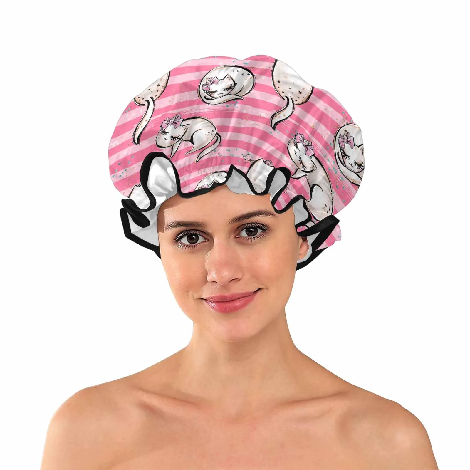 Cats Pink  Shower Cap