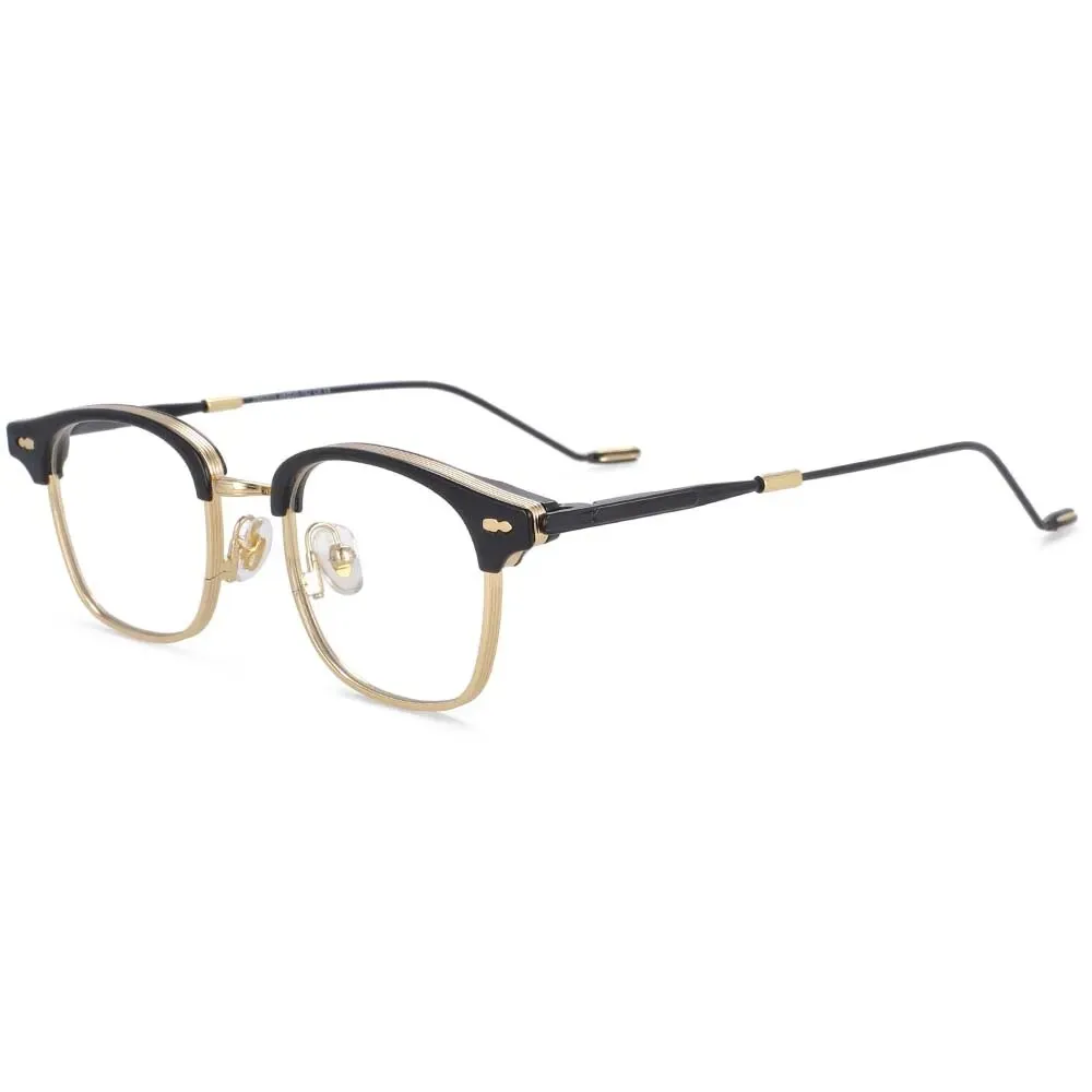 CCspace Women's Full Rim Square Alloy Acetate Reading Glasses R49425