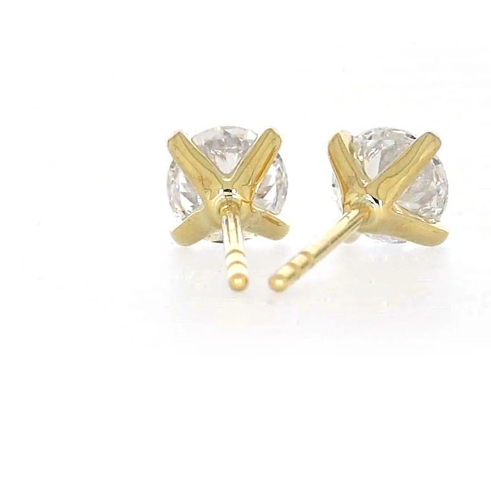 Celebration 9ct Yellow Gold Round Brilliant Cut 1 CARAT tw of Certified Lab Grown Diamonds Stud Earrings