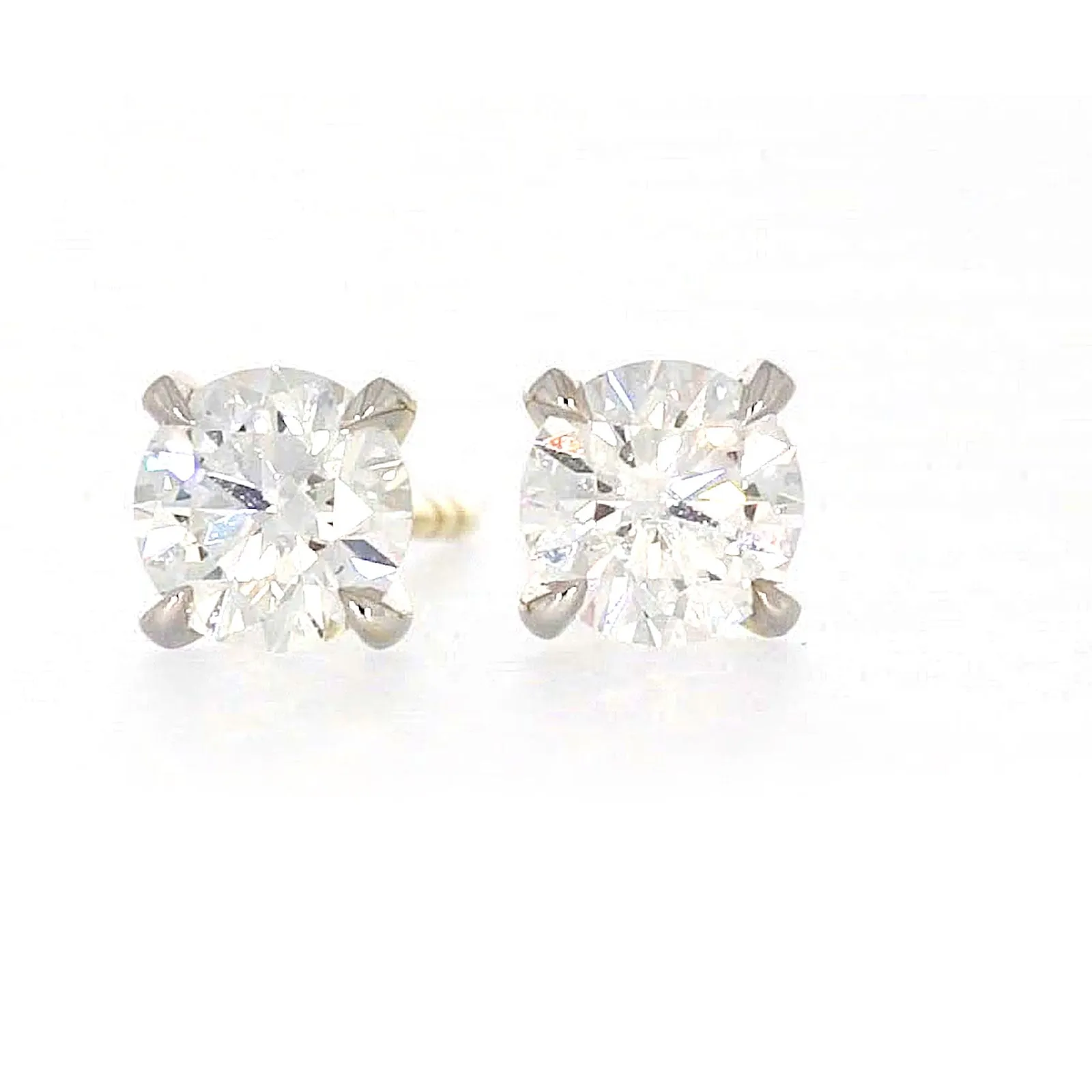 Celebration 9ct Yellow Gold Round Brilliant Cut 1 CARAT tw of Certified Lab Grown Diamonds Stud Earrings