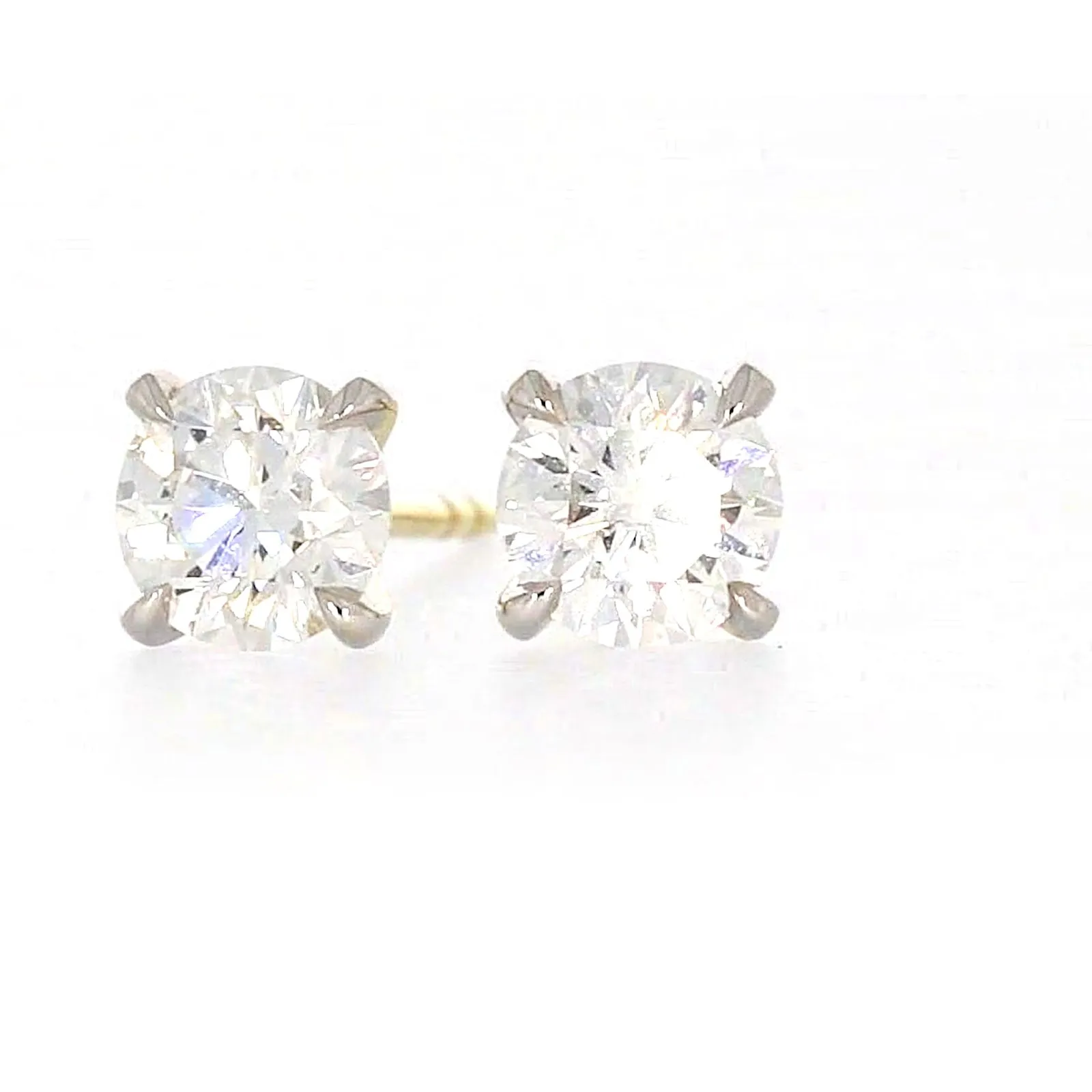 Celebration 9ct Yellow Gold Round Brilliant Cut 1 CARAT tw of Certified Lab Grown Diamonds Stud Earrings