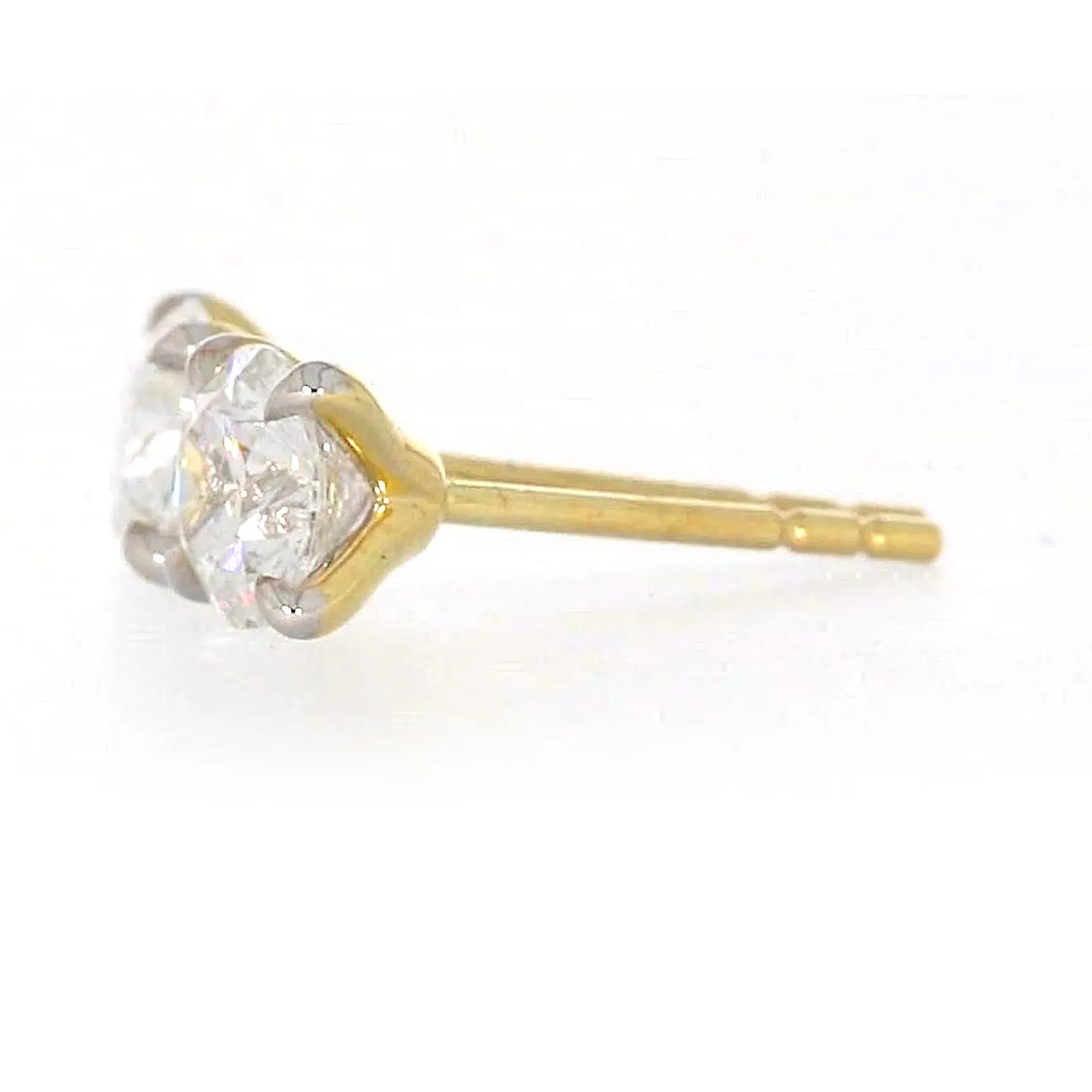 Celebration 9ct Yellow Gold Round Brilliant Cut 1 CARAT tw of Certified Lab Grown Diamonds Stud Earrings