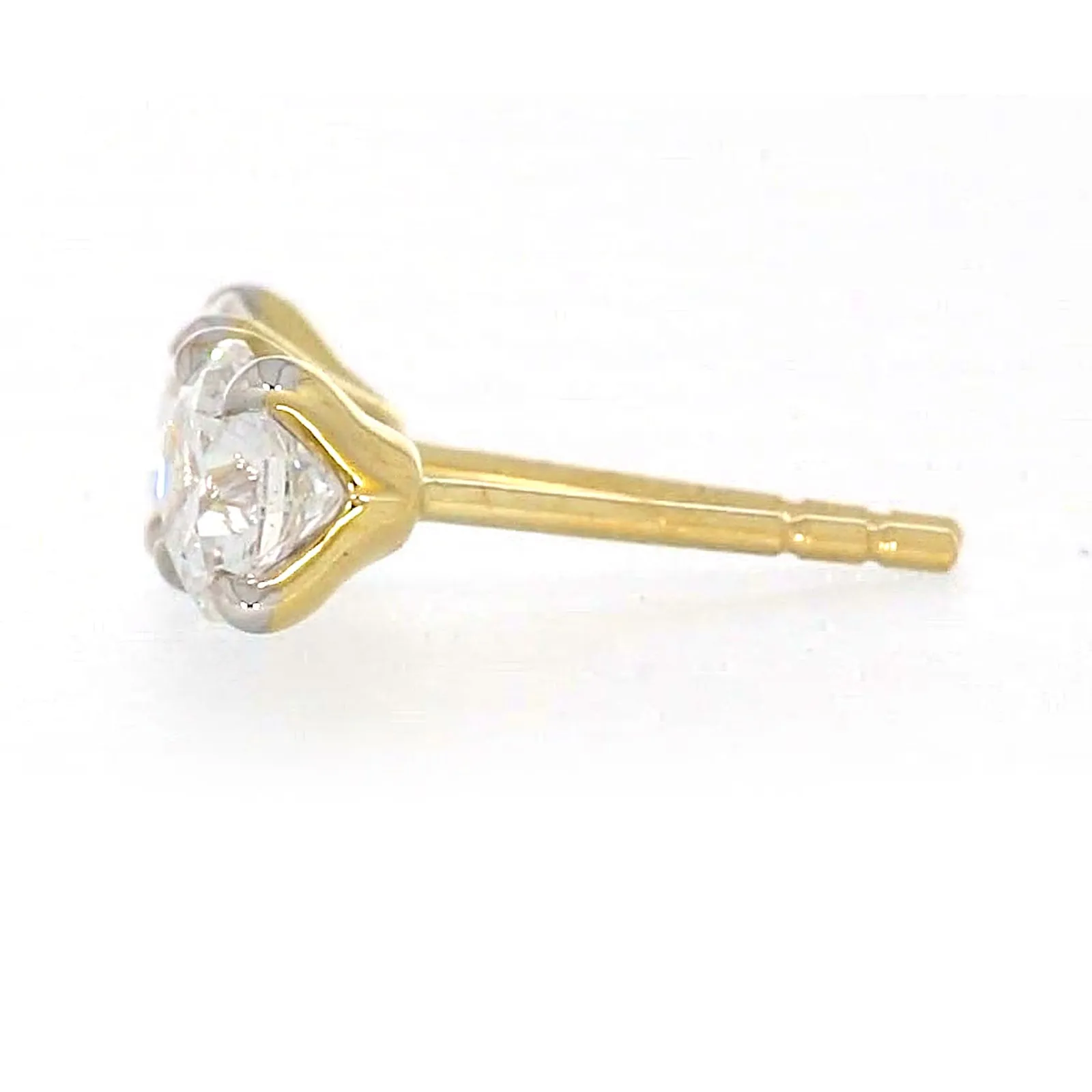 Celebration 9ct Yellow Gold Round Brilliant Cut 1 CARAT tw of Certified Lab Grown Diamonds Stud Earrings