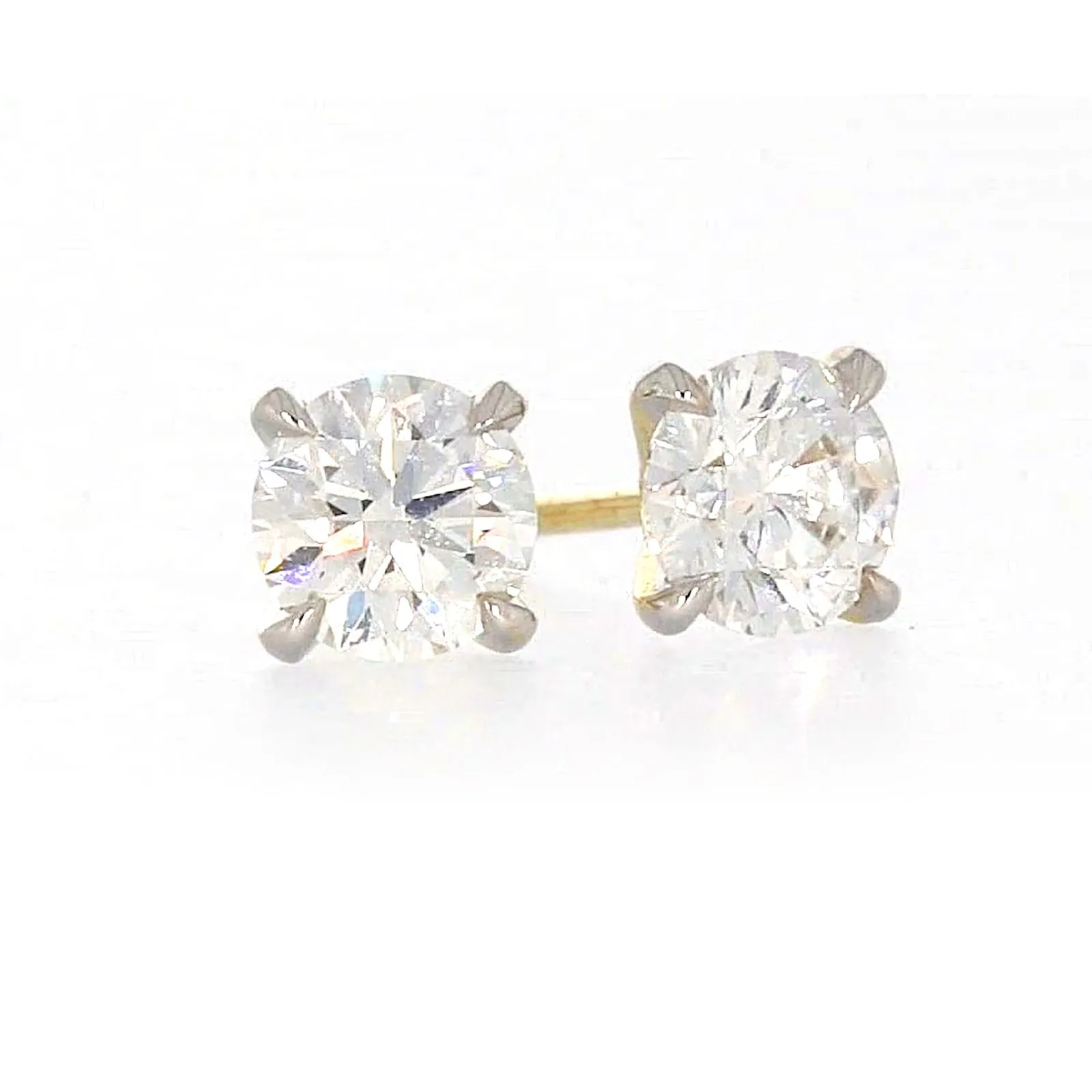 Celebration 9ct Yellow Gold Round Brilliant Cut 1 CARAT tw of Certified Lab Grown Diamonds Stud Earrings