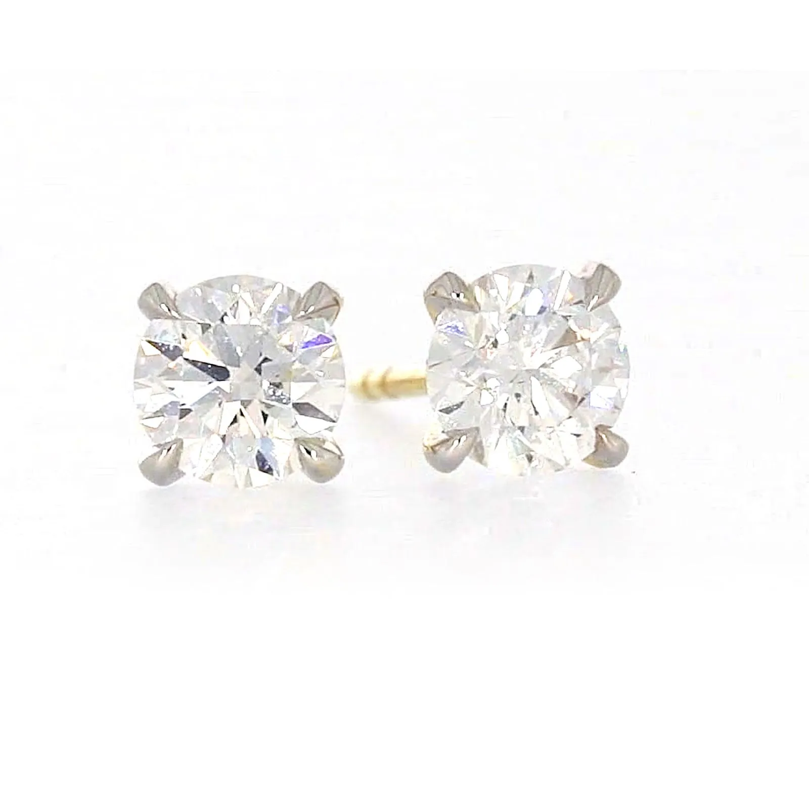 Celebration 9ct Yellow Gold Round Brilliant Cut 1 CARAT tw of Certified Lab Grown Diamonds Stud Earrings