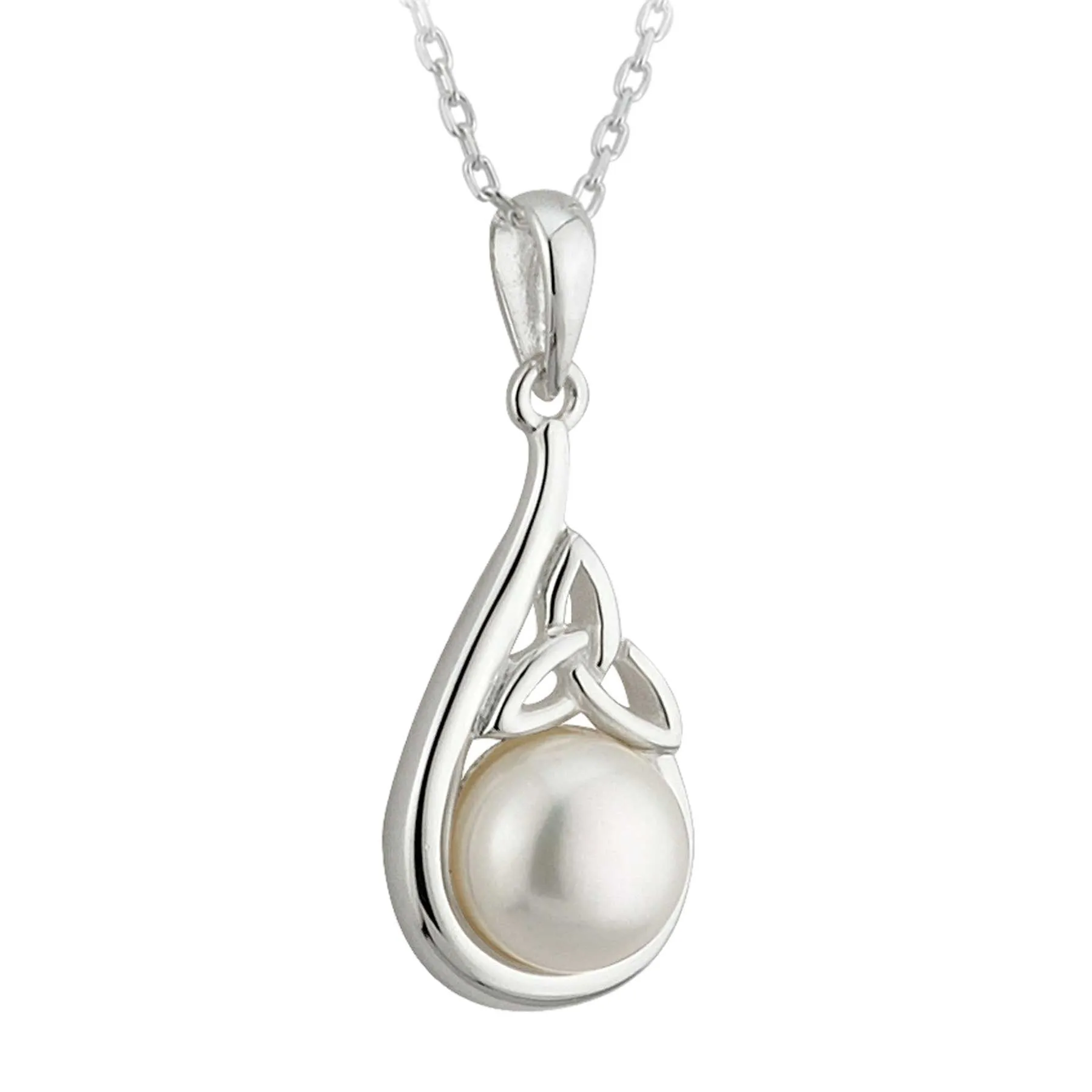 Celtic Trinity Freshwater Pearl Necklace