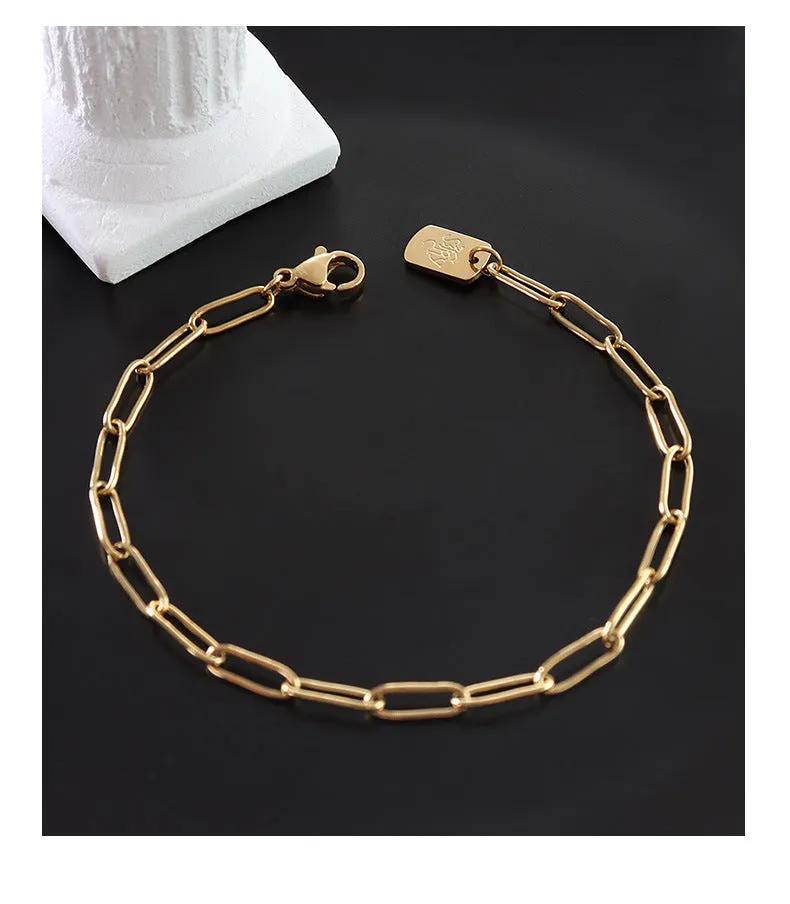 Chic 18k Gold Plated Letter Bracelet for Stylish Women