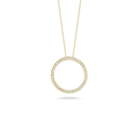 Circle Pendant with Diamonds