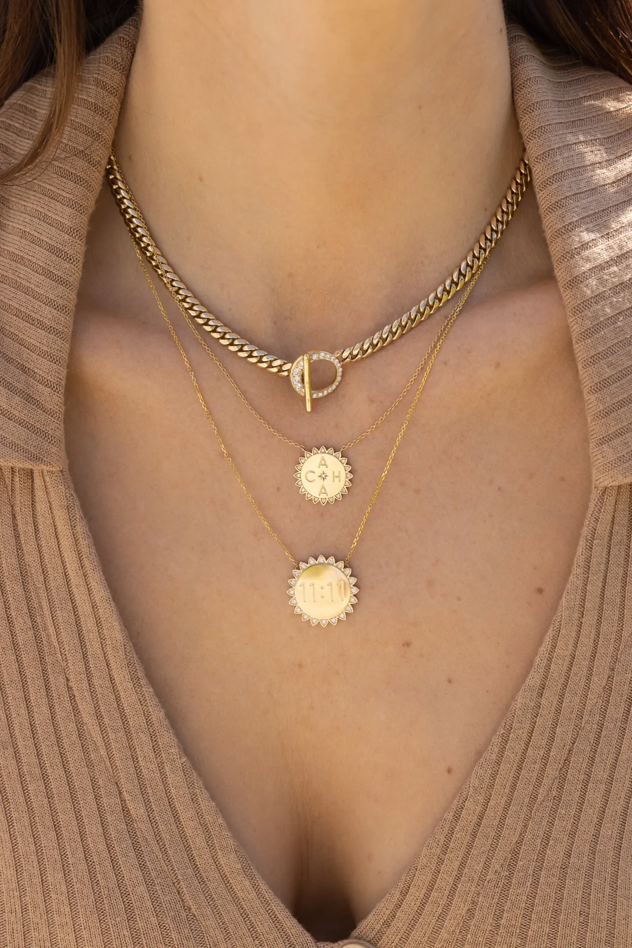 Classic 11:11 Sunshine Necklace with Diamonds