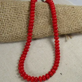 Classic Red Gemstone Bead Beaded Necklace