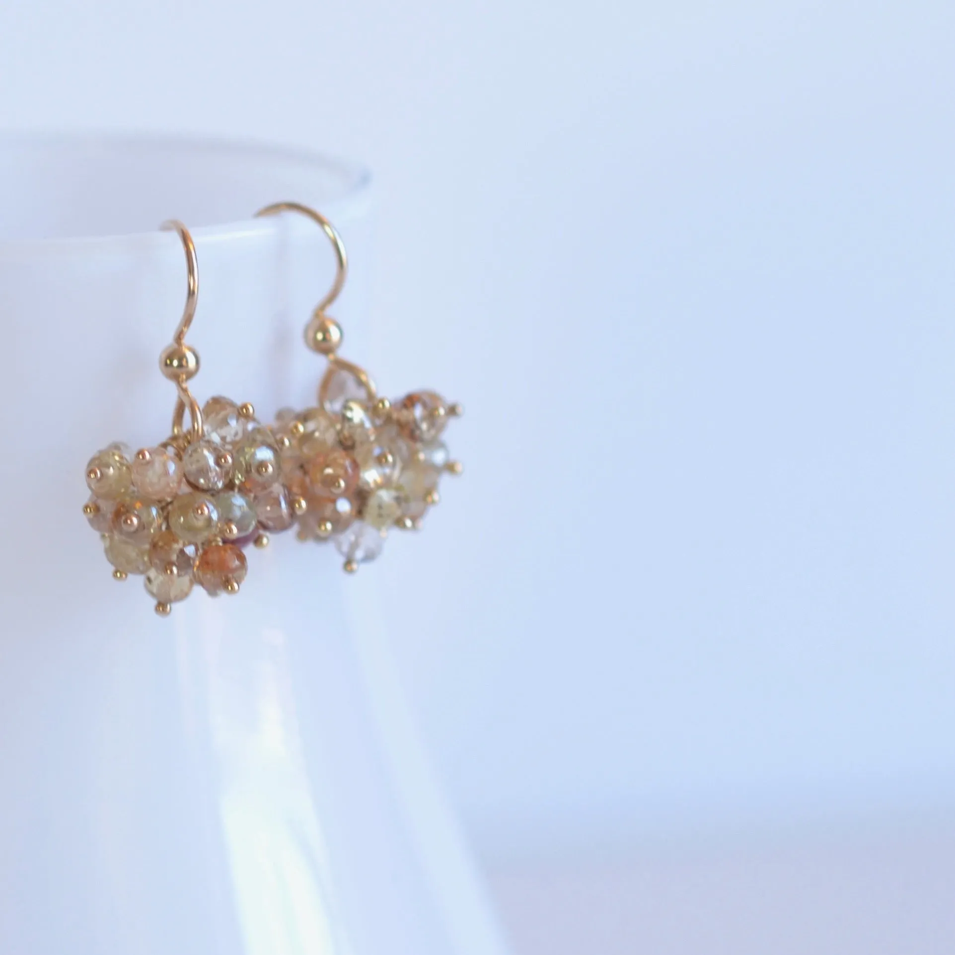 Claudia - Zircon, 14k Gold Filled Earrings