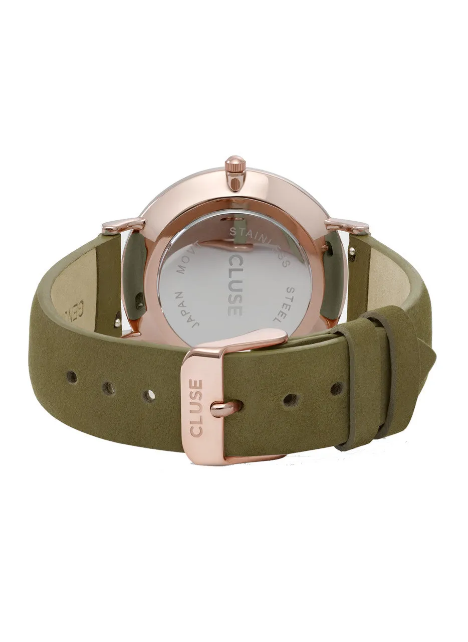 Cluse La BohíÂme Rose Gold White/Olive Watch