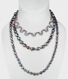 Coco Triple Strand Pearl Necklace