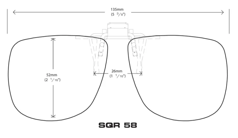 Cocoons Flip-Ups Square 58 Polarized Yellow (LF201Y)