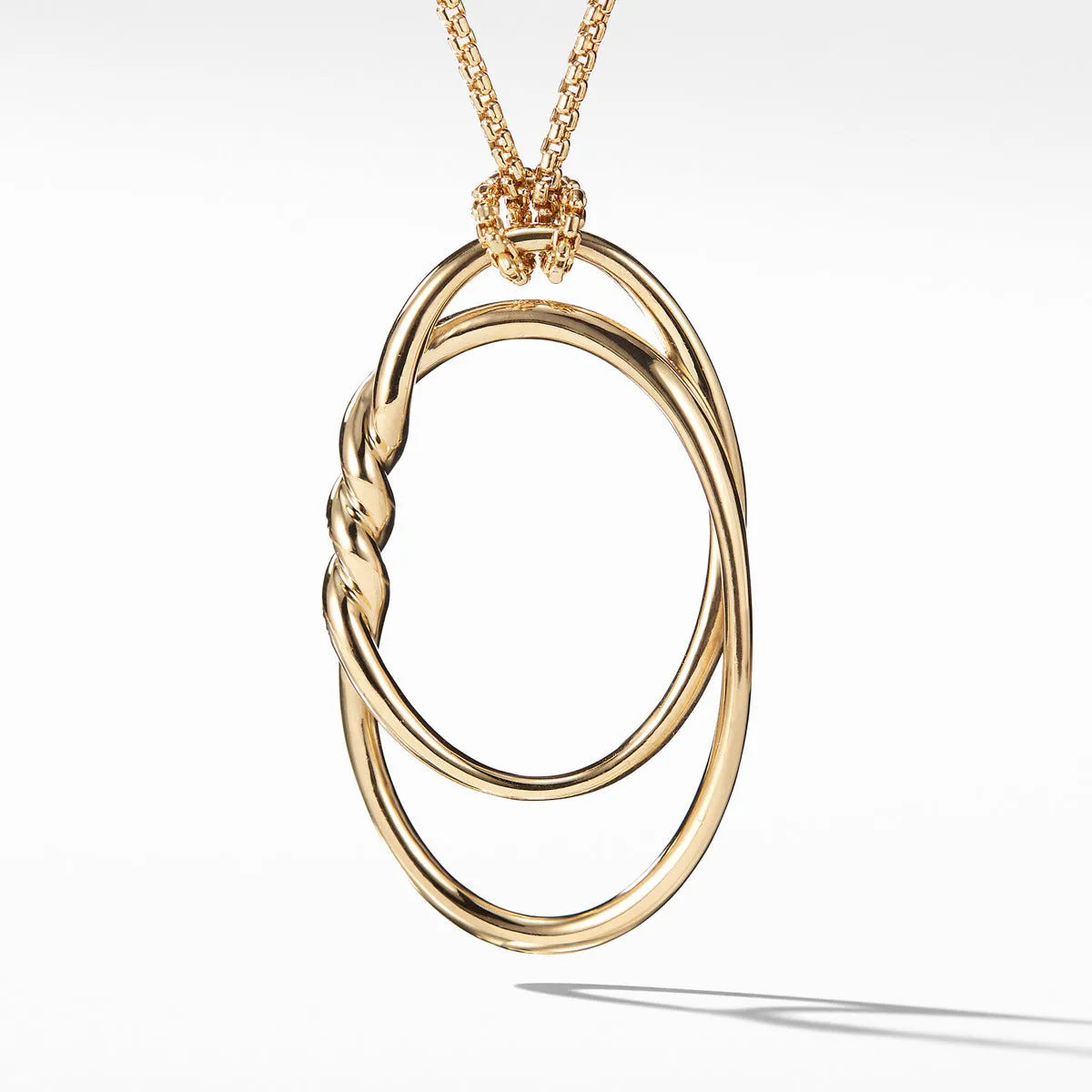 Continuance Pendant Necklace with Diamonds in 18K Gold