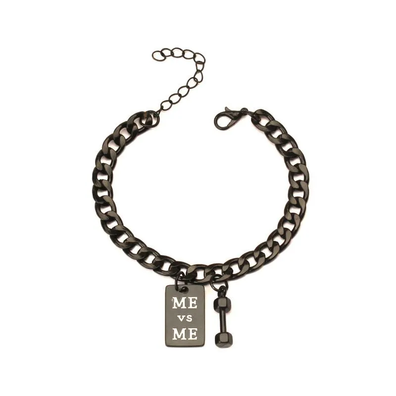 Couple YOU and ME Dumbbell Square Bracelet 20106663YM