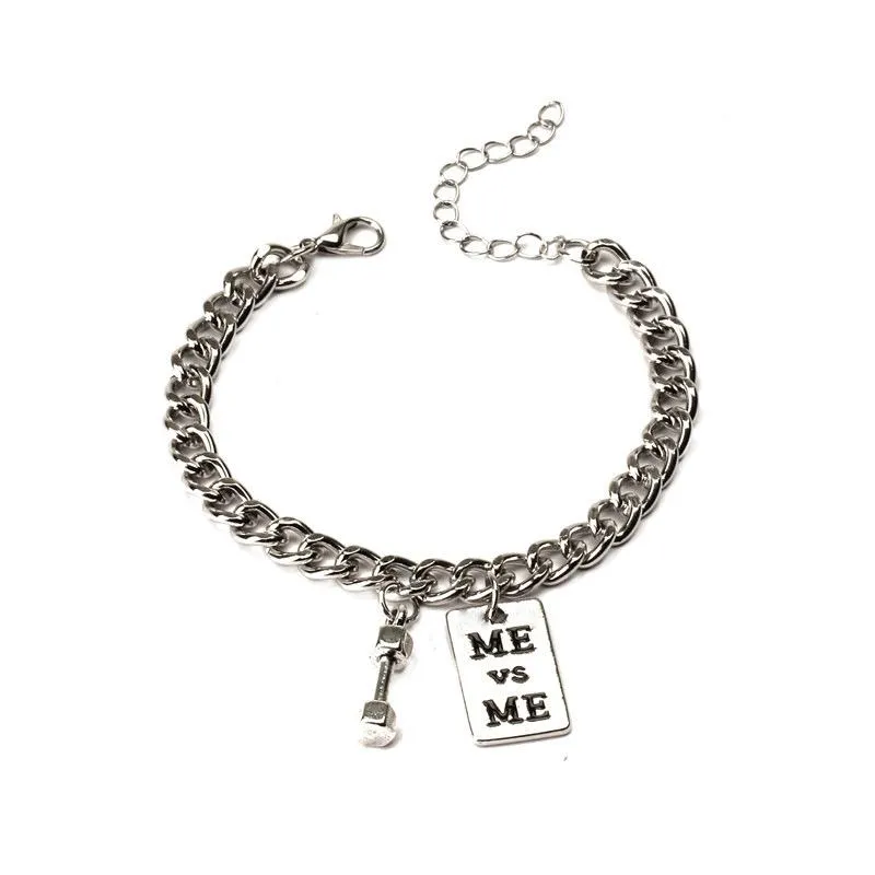 Couple YOU and ME Dumbbell Square Bracelet 20106663YM