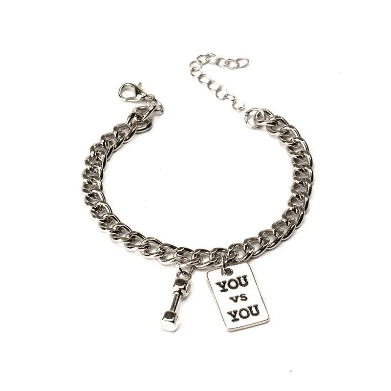 Couple YOU and ME Dumbbell Square Bracelet 20106663YM