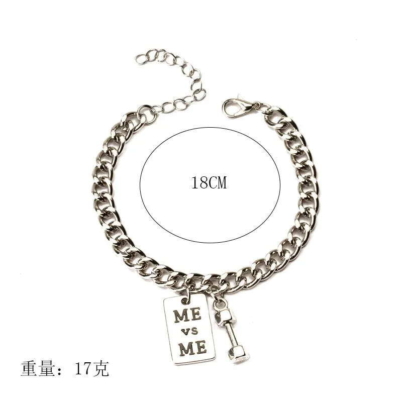 Couple YOU and ME Dumbbell Square Bracelet 20106663YM