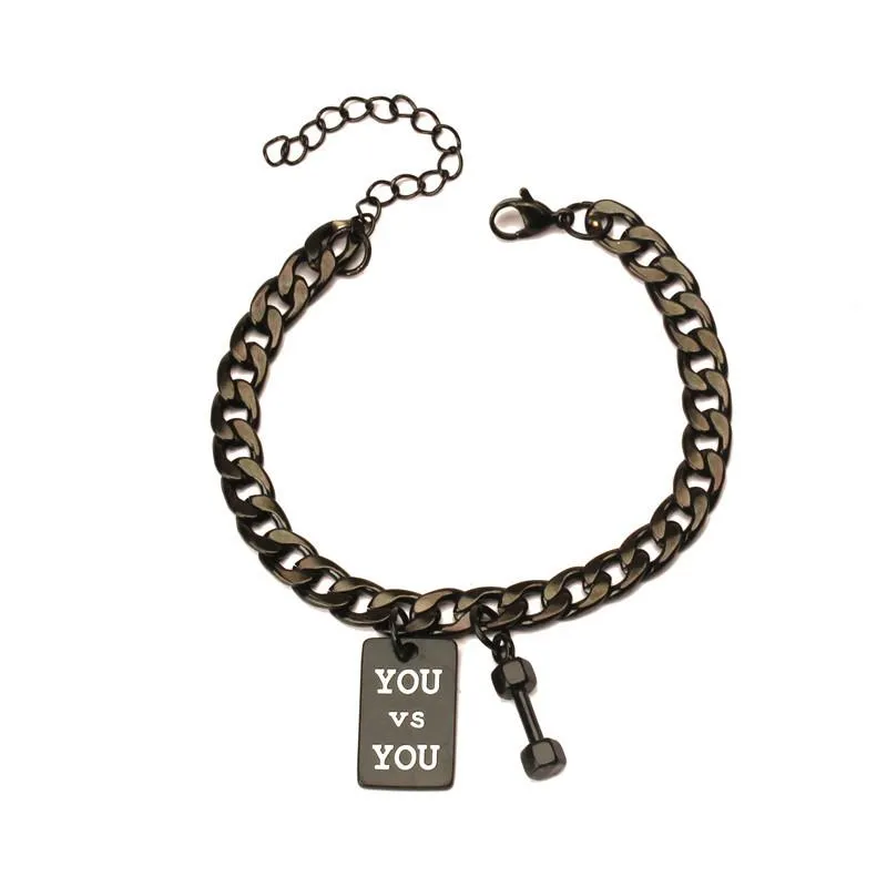 Couple YOU and ME Dumbbell Square Bracelet 20106663YM