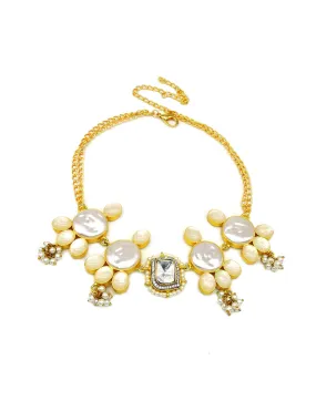 Crystal & Baroque Pearl Necklace