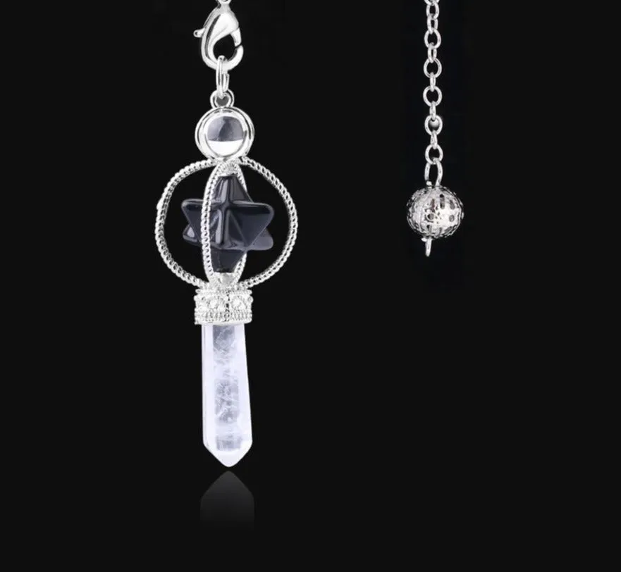 Crystal Pink Reiki Healing Pendula Pendant