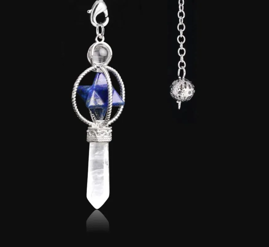 Crystal Pink Reiki Healing Pendula Pendant