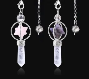 Crystal Pink Reiki Healing Pendula Pendant