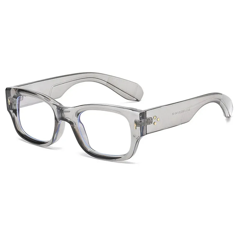 Cubojue Unisex Full Rim Square Plastic Reading Glasses C1