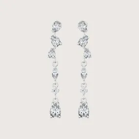 Curved Pear Diamond Kaleidoscope Earrings