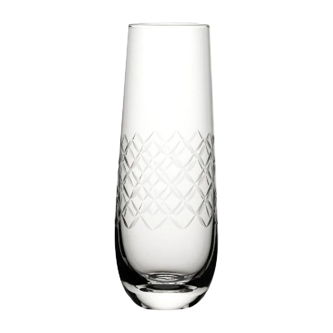 CZ060 Utopia Raffles Diamond Champagne Glasses 300ml (Pack of 6)