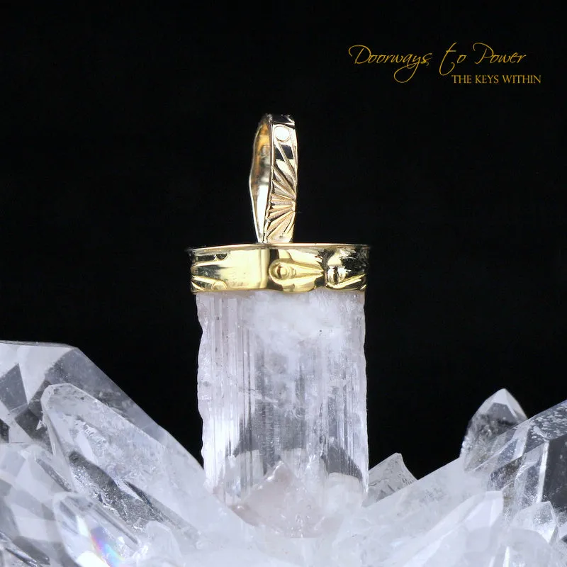 Danburite Light Language Crystal Pendant 22k 'Luminous'